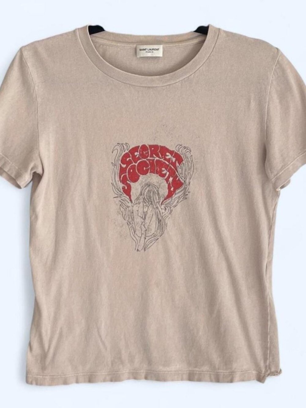 Saint Laurent Paris Secret Society graphic t shirt women's XS